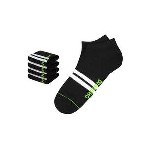 CHEERIO* Șosete joase 'Sneaker Pal' verde neon / negru / alb imagine