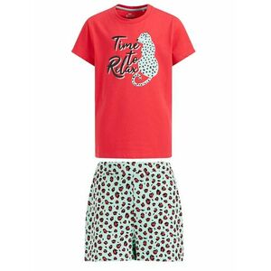 WE Fashion Pijamale verde mentă / roz / roz / negru imagine