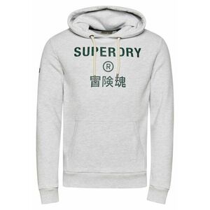 Superdry Bluză de molton gri amestecat / verde pin imagine