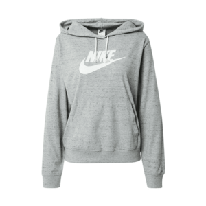Nike Sportswear Bluză de molton gri amestecat / alb imagine