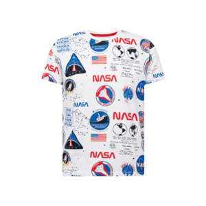 ALPHA INDUSTRIES Tricou 'NASA' azuriu / galben / roși aprins / negru / alb imagine