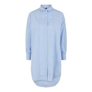 PIECES Rochie tip bluză 'Hallie' albastru deschis / alb imagine