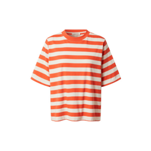 EDITED Tricou 'Nola' roșu orange / alb imagine