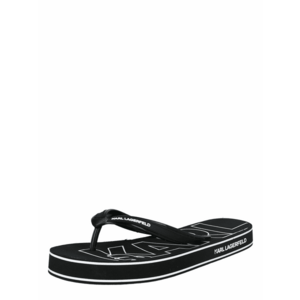 Karl Lagerfeld Flip-flops 'KOSTA' negru / alb imagine