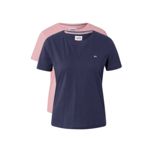 Tommy Jeans Tricou albastru noapte / roz imagine