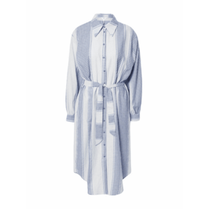 OBJECT Rochie tip bluză 'MALINA' albastru noapte / azur / alb imagine