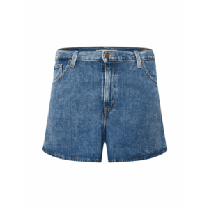 Levi's® Plus Jeans 'PLUS HW MOM SHORT MED INDIGO - FLAT FINISH' albastru denim imagine