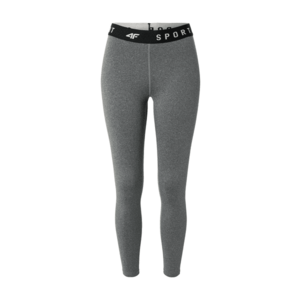 4F Pantaloni sport gri amestecat / negru / alb imagine