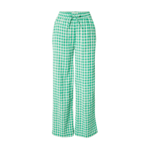 Lollys Laundry Pantaloni 'Rita' verde jad / alb imagine