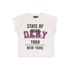 DKNY Tricou lila / negru / alb imagine