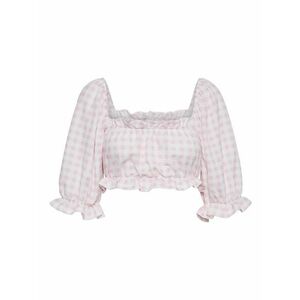 VERO MODA Bluză 'Checks' roz / alb imagine