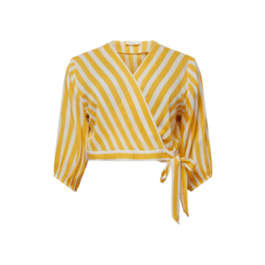 Guido Maria Kretschmer Curvy Collection Bluză 'Clara' galben auriu / alb imagine