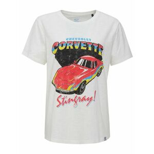 Recovered Tricou 'Corvette Stingray' galben / roșu / negru / alb coajă de ou imagine