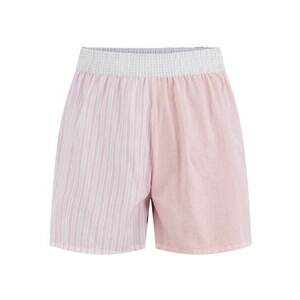 PIECES Pantaloni 'Silja' roz deschis / alb imagine