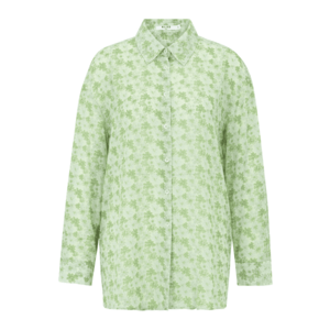NA-KD Bluză verde deschis / alb imagine