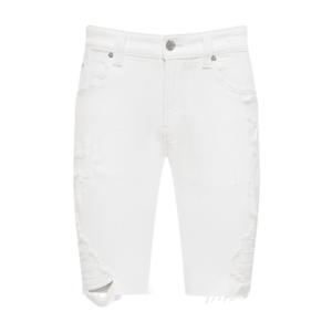 Tommy Jeans Pantaloni bărbați, culoarea alb, cu imprimeu imagine
