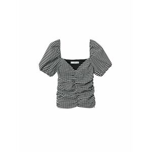MANGO Bluză 'GIGI' gri / negru / alb imagine