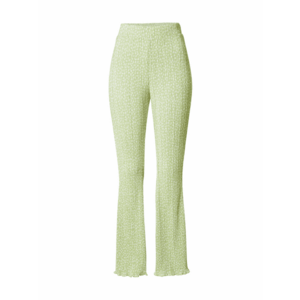 Monki Pantaloni verde măr / alb imagine