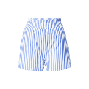 Monki Pantaloni albastru deschis / alb imagine