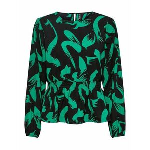 PIECES Curve Bluză 'FOBBI' verde iarbă / negru imagine