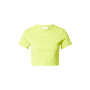Calvin Klein Jeans Tricou galben neon / alb imagine