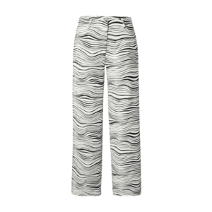 NA-KD Pantaloni negru / alb imagine