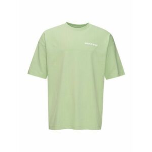 Multiply Apparel Tricou verde pastel / alb imagine