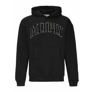 Multiply Apparel Bluză de molton negru / alb imagine