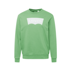 LEVI'S Bluză de molton 'STANDARD GRAPHIC CREW GREENS' verde măr / alb imagine