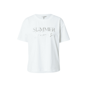 Esqualo Tricou 'Summer Shores' argintiu / alb imagine