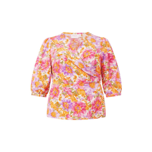 EVOKED Bluză 'LINEA' lila / portocaliu / roz / alb imagine