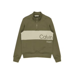Calvin Klein Jeans Bluză de molton nisipiu / oliv imagine