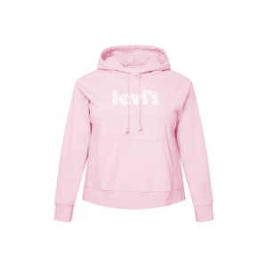 Levi's® Plus Bluză de molton 'PL GRAPHIC STNDRD HOODIE REDS' roz / alb imagine