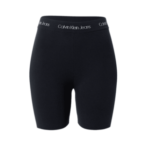 Calvin Klein Jeans Leggings 'INTARSIA' negru / alb imagine