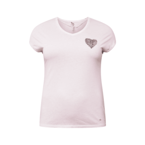 Key Largo Tricou 'Sweetheart' roz pastel / negru / argintiu imagine