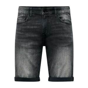Only & Sons pantaloni scurti jeans barbati, culoarea negru imagine