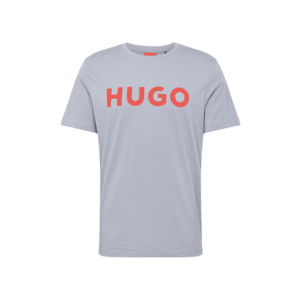 HUGO Tricou 'Dulivio' albastru fumuriu / roșu imagine