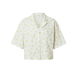 EDITED Bluză 'DALLAS' galben pastel / alb lână imagine