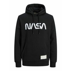 JACK & JONES Bluză de molton 'NASA' negru / alb imagine