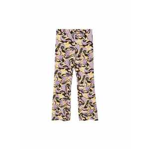 MANGO Pantaloni 'Vam' galben pastel / galben deschis / lila / negru imagine