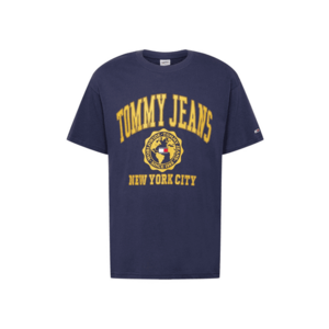 Tommy Jeans Tricou bleumarin / galben auriu / roșu / alb imagine