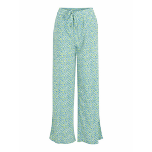 PIECES Pantaloni 'LAMINA' azur / galben / verde pastel / alb murdar imagine