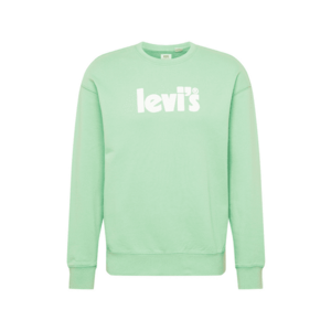 LEVI'S Bluză de molton 'RELAXD GRAPHIC CREW GREENS' verde mentă / alb imagine