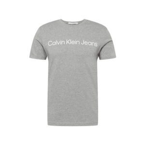 Calvin Klein Jeans Tricou gri amestecat / alb imagine