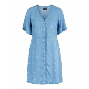 PIECES Rochie tip bluză 'Vilma' albastru denim / alb imagine