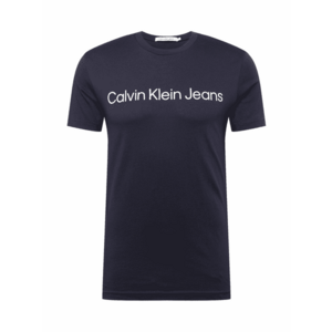 Calvin Klein Jeans Tricou bleumarin / alb imagine
