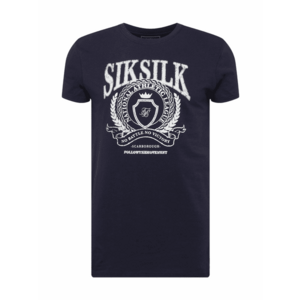 SikSilk Tricou 'Varsity' bleumarin / alb imagine