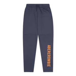 Abercrombie & Fitch Pantaloni bleumarin / portocaliu imagine