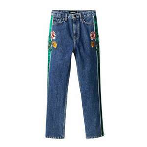 Desigual Jeans 'ALEJANDRA' albastru denim / verde jad / portocaliu / rosé imagine