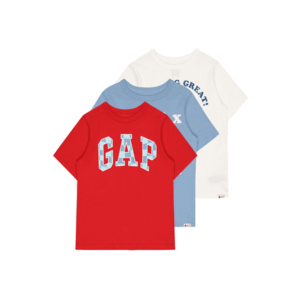GAP Tricou albastru fumuriu / roșu / alb imagine